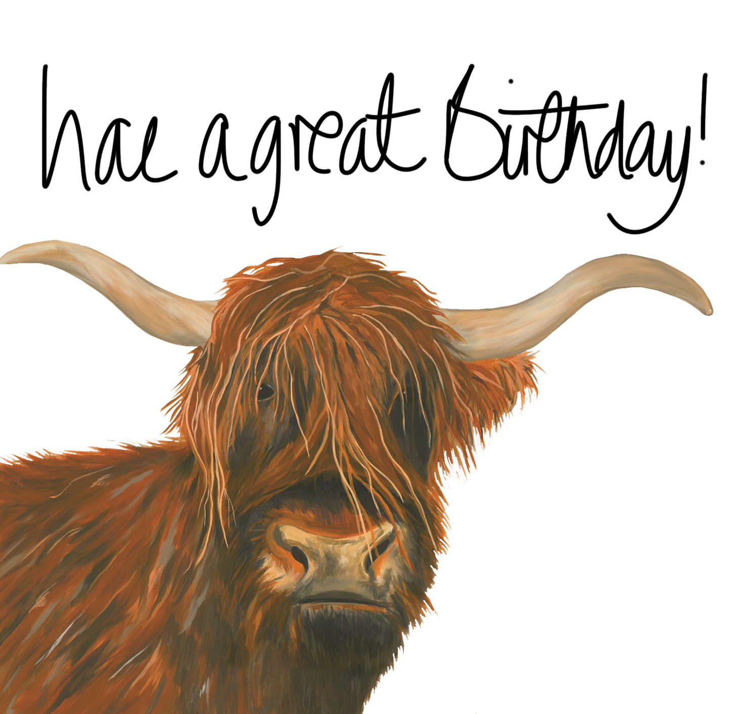 Highland Cow Great Birthday Card