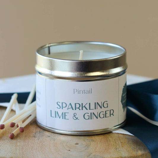 Sparkling Lime and Ginger Classic Tin Candle