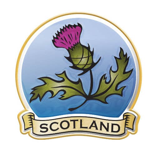 Thistle Scotland Metal Enamel Magnet