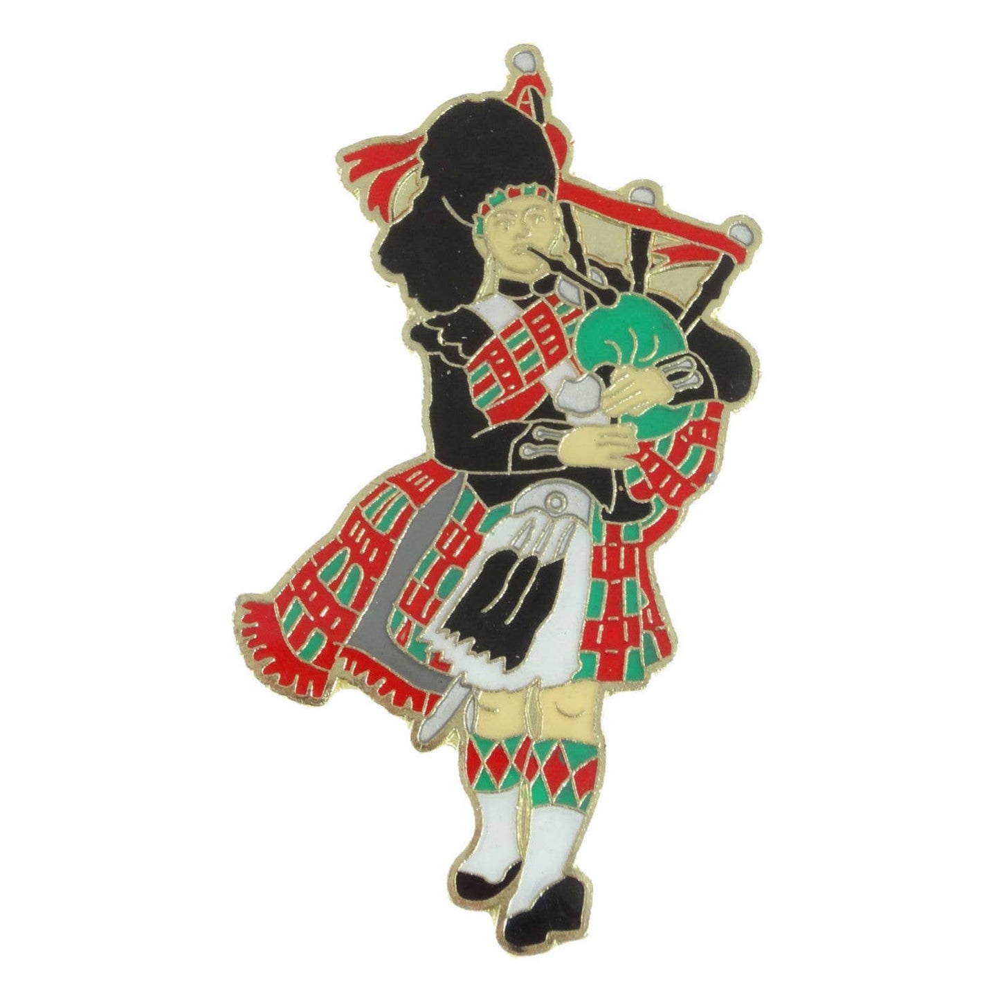 Scottish Piper Metal Enamel Magnet