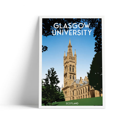 Glasgow University Kelvingrove Park A4 Print