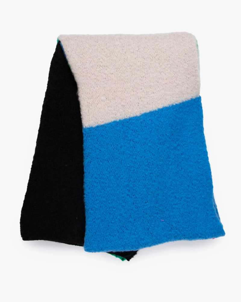 Nellie Green & Blue Block Heavyweight Scarf