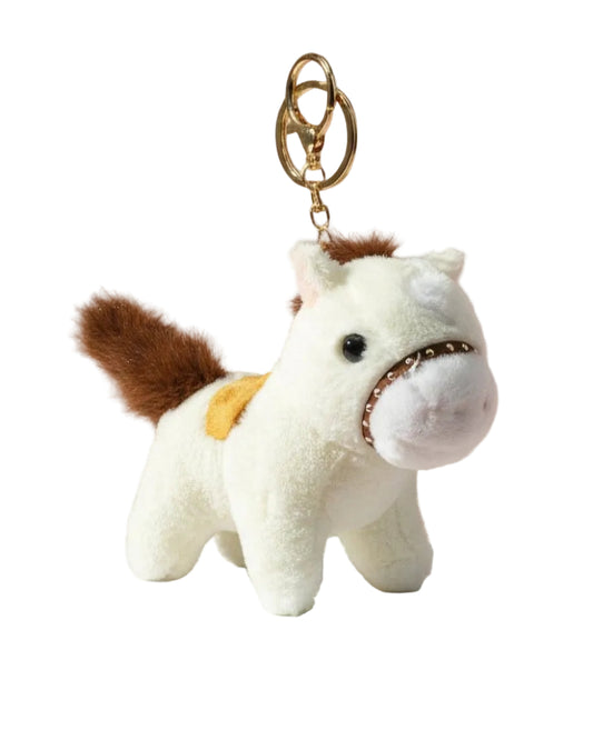 Horse Bag Charm in Beige or White