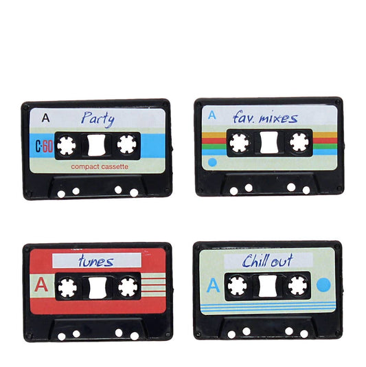 Mini Cassette Magnets Set of 4