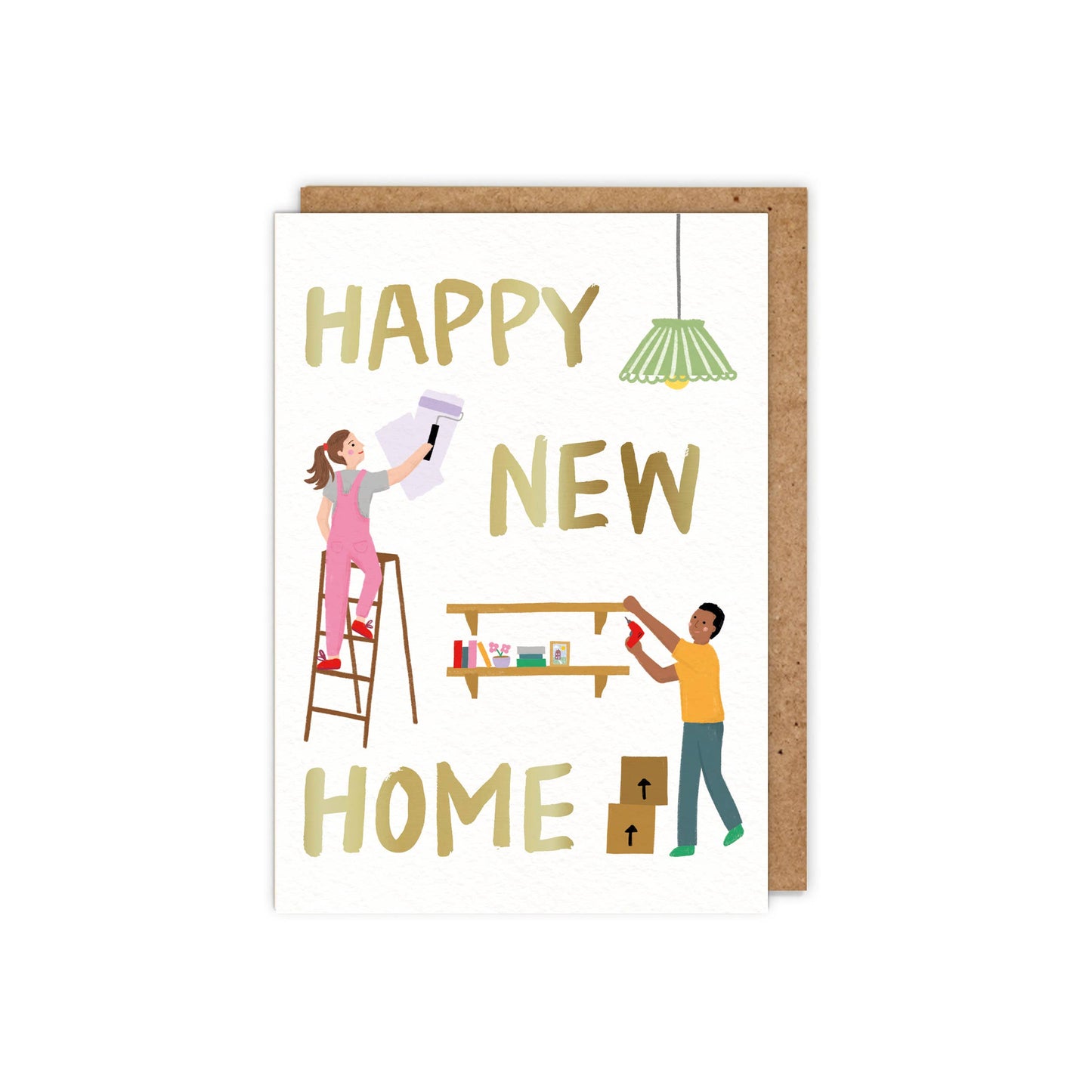 Happy New Home Gold Foiled Greeting Card