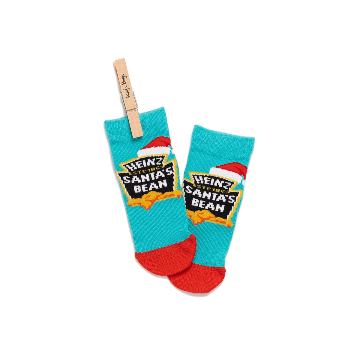 Heinz Baked Beans 'Santa's Bean' Baby Socks