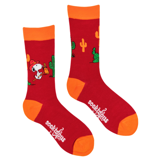 Snoopy Howdy Cowboy Crew Socks