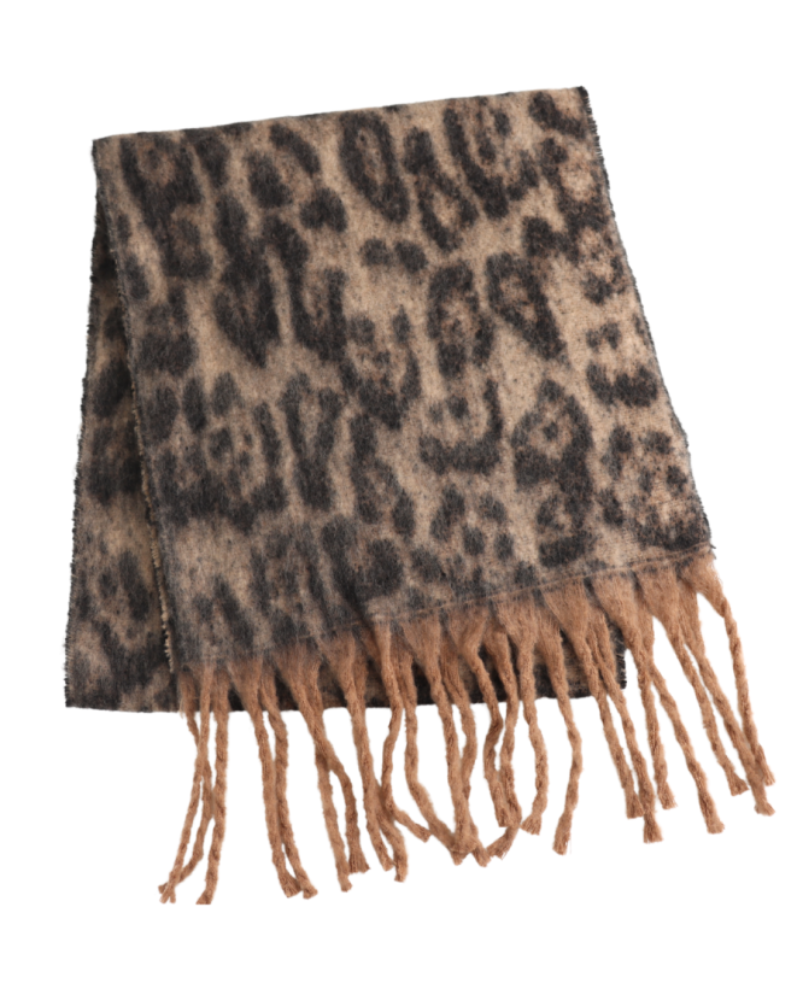 Leopard Print Blanket Scarf
