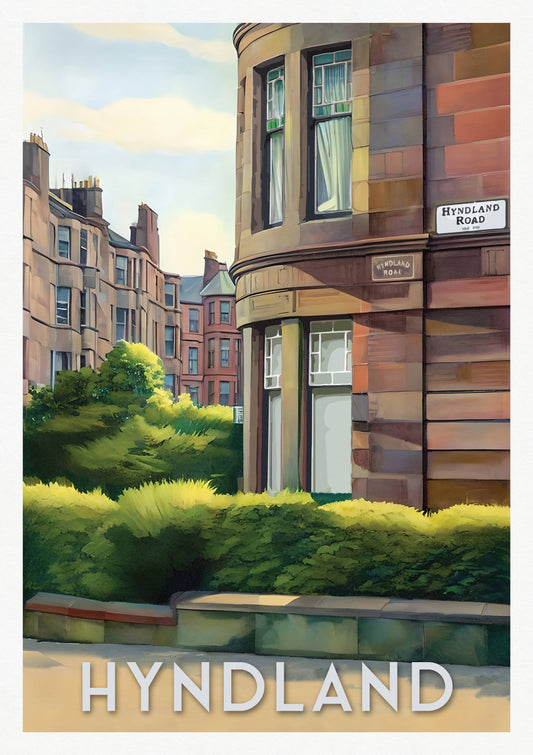 Hyndland Glasgow Tenaments A4 Print