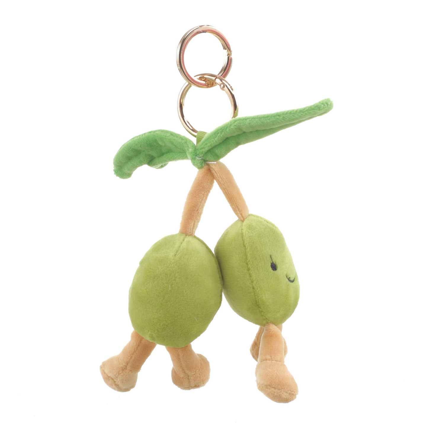 Plush Green Peas Bag Charm