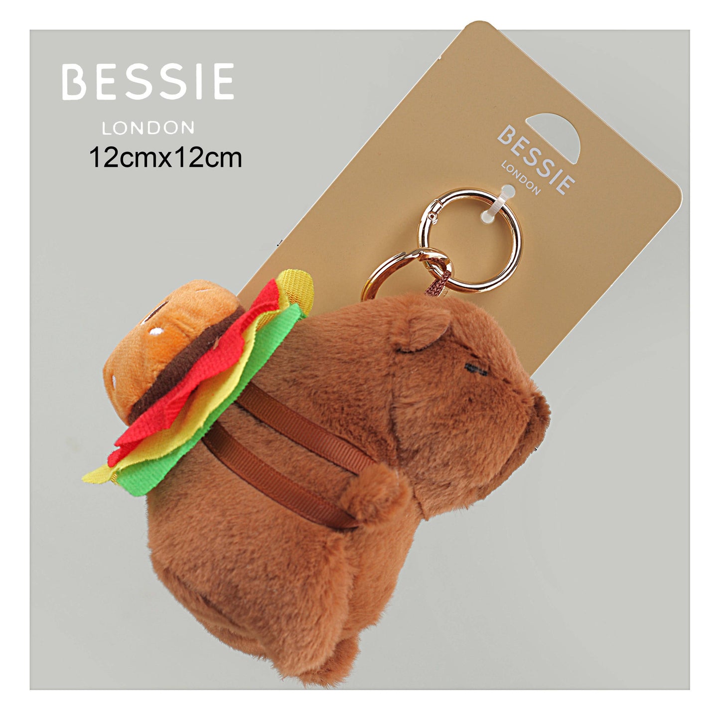 Plush Capybara Burger Bag Charm