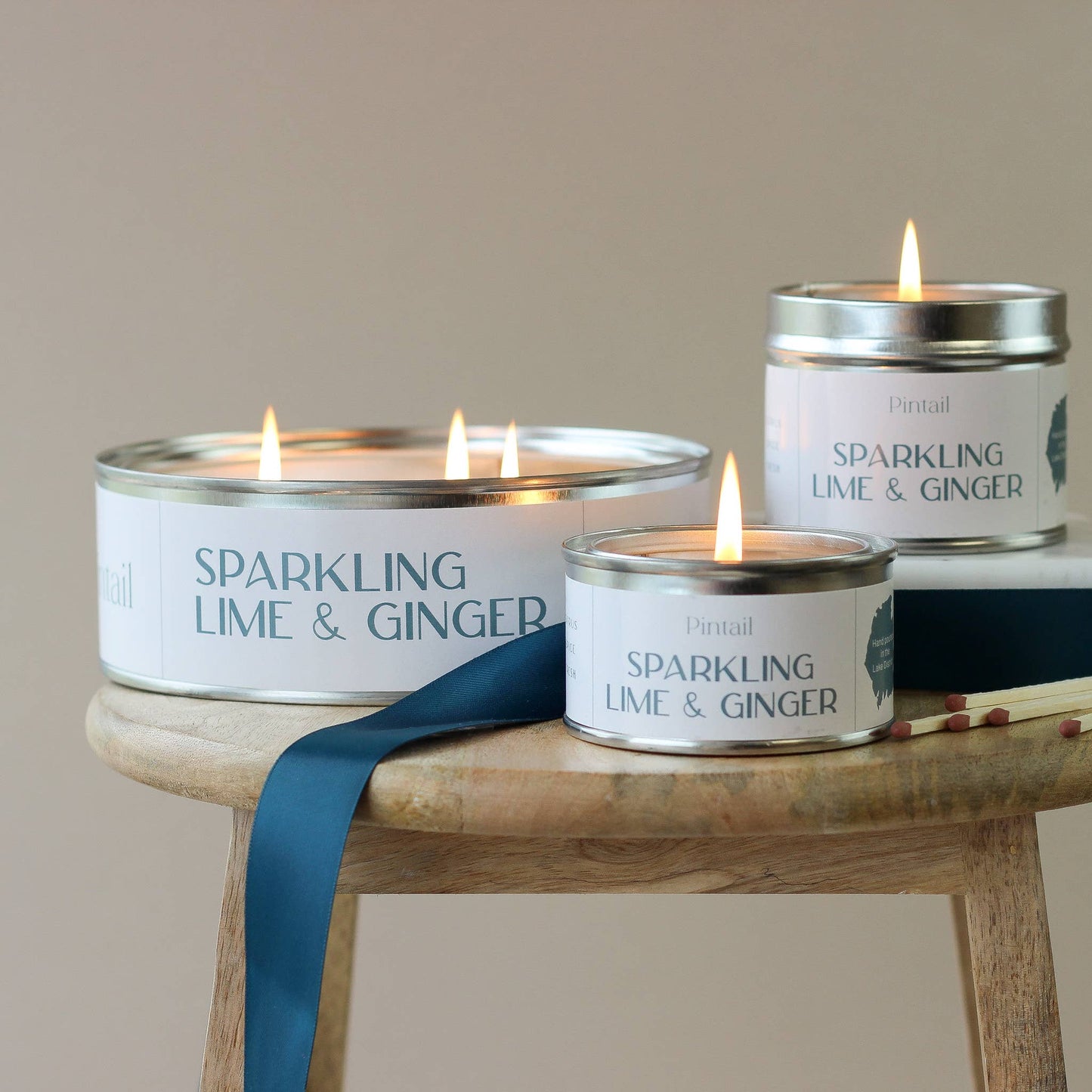 Sparkling Lime and Ginger Classic Tin Candle