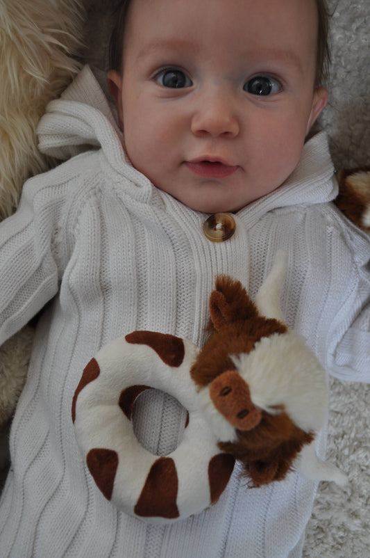 Texas Longhorn Highland Cow Plush Rattle