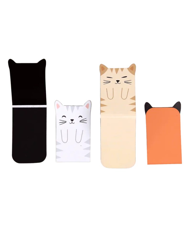 Cat Magnetic Bookmarks Set of 4
