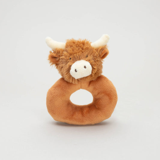 Highland Cow Baby Plush Rattle