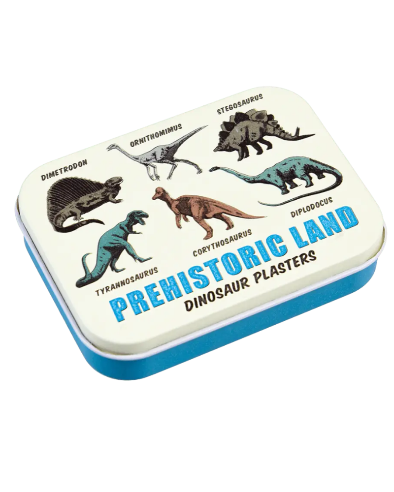 Prehistoric Land Children's Plasters in a Tin Set of 30