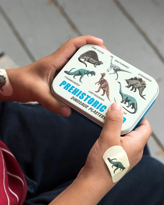 Prehistoric Land Children's Plasters in a Tin Set of 30