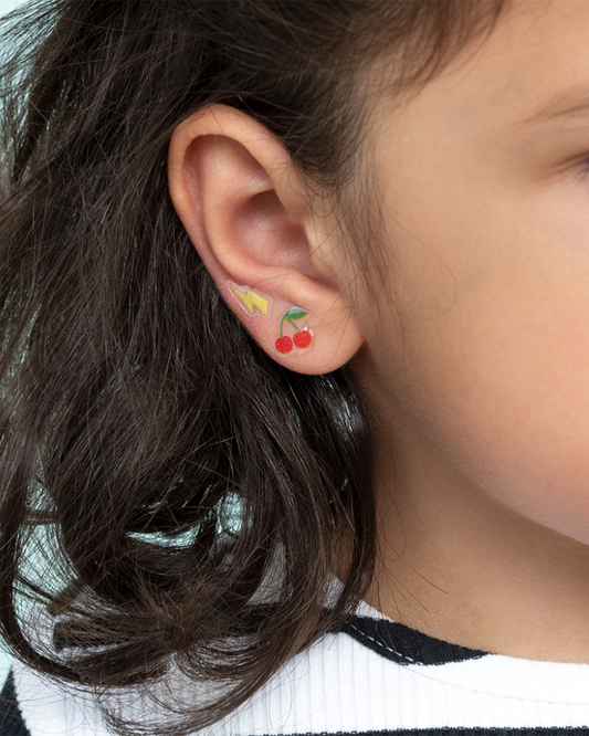 Cherry Stick on Earrings