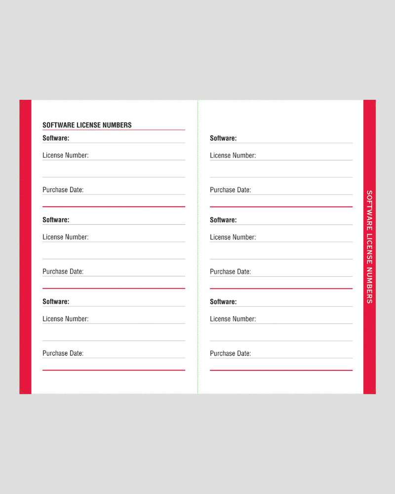 Pocket Sized Internet Address and Password Logbook in Black