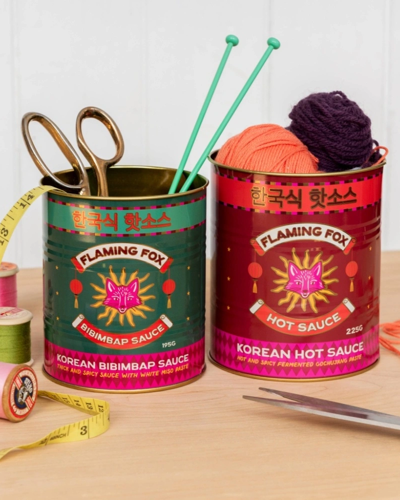 Flaming Fox Storage Tins Set of 2