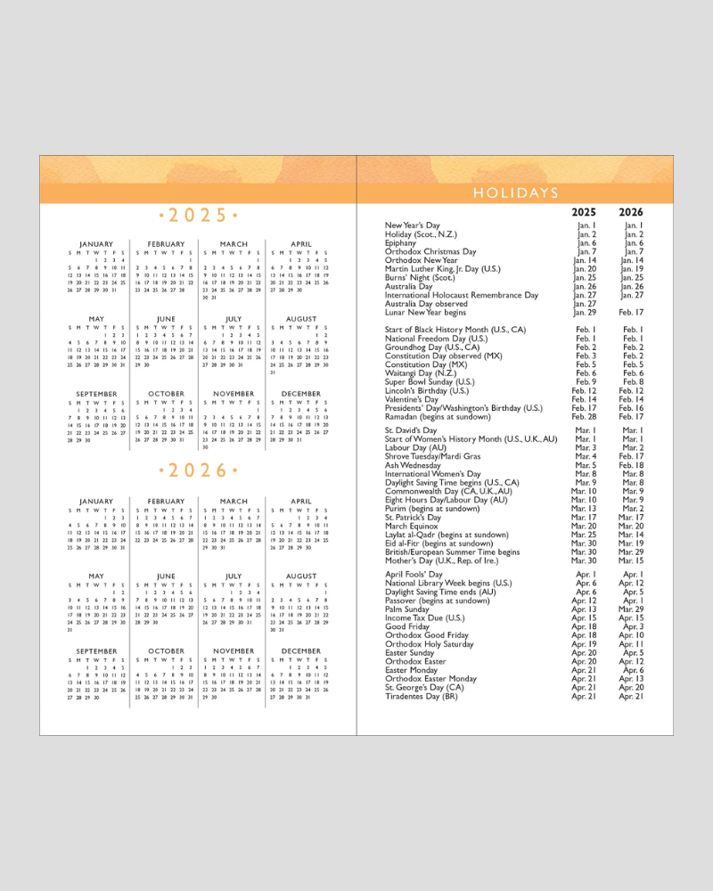 Soleil 2025 to 2026 2 Year Pocket Planner