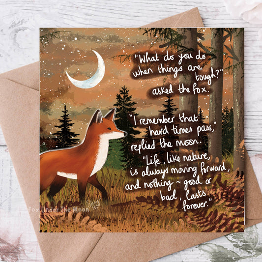 Moving Forward Fox Greeting Card