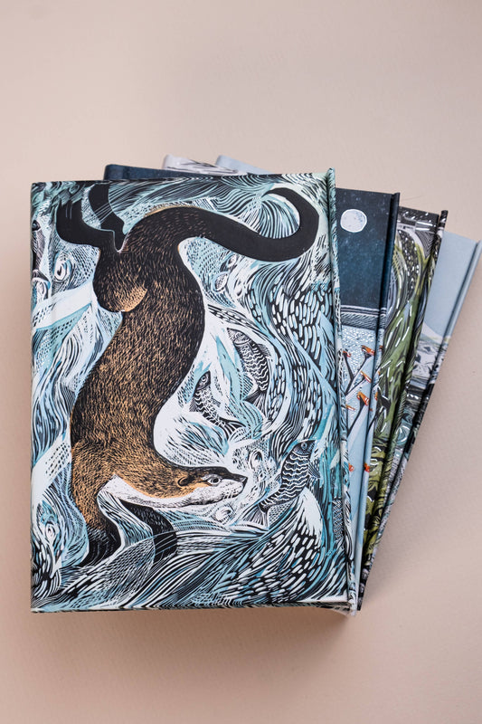 Angela Harding: Fishing Otter Foiled Journal
