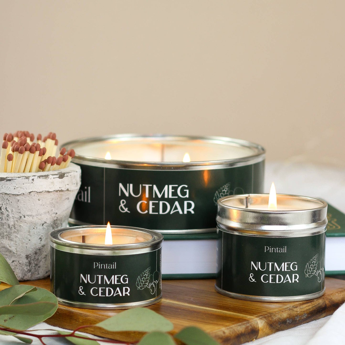 Nutmeg & Cedar Classic Tin Candle