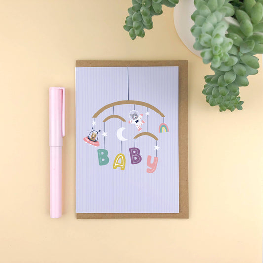 Baby Mobile New Baby Card