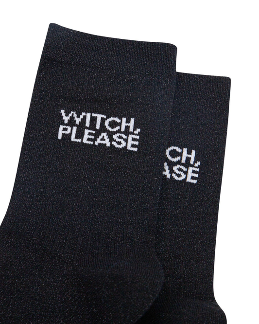 Witch Please Combed Cotton Glitter Socks