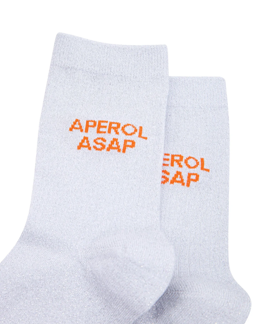 Aperol ASAP Combed Cotton Glitter Socks