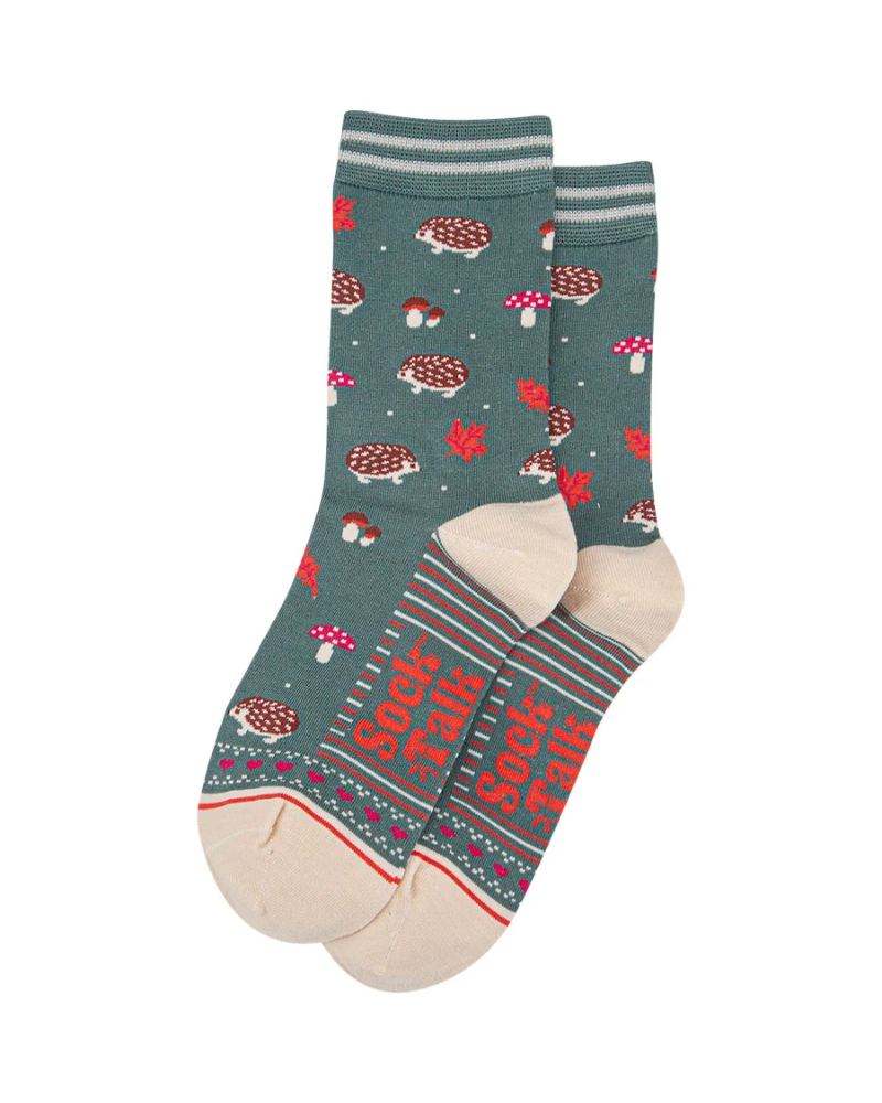 Hedgehog Toadstool Bamboo Socks
