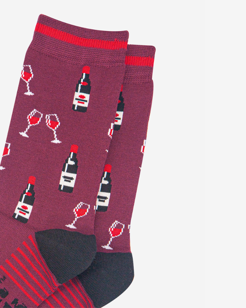 Red Wine Bamboo Socks