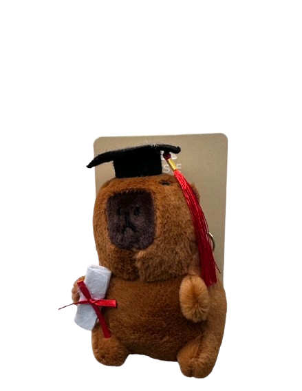Plush Graduation Capybara Bag Charm