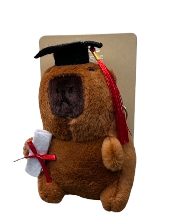 Plush Graduation Capybara Bag Charm