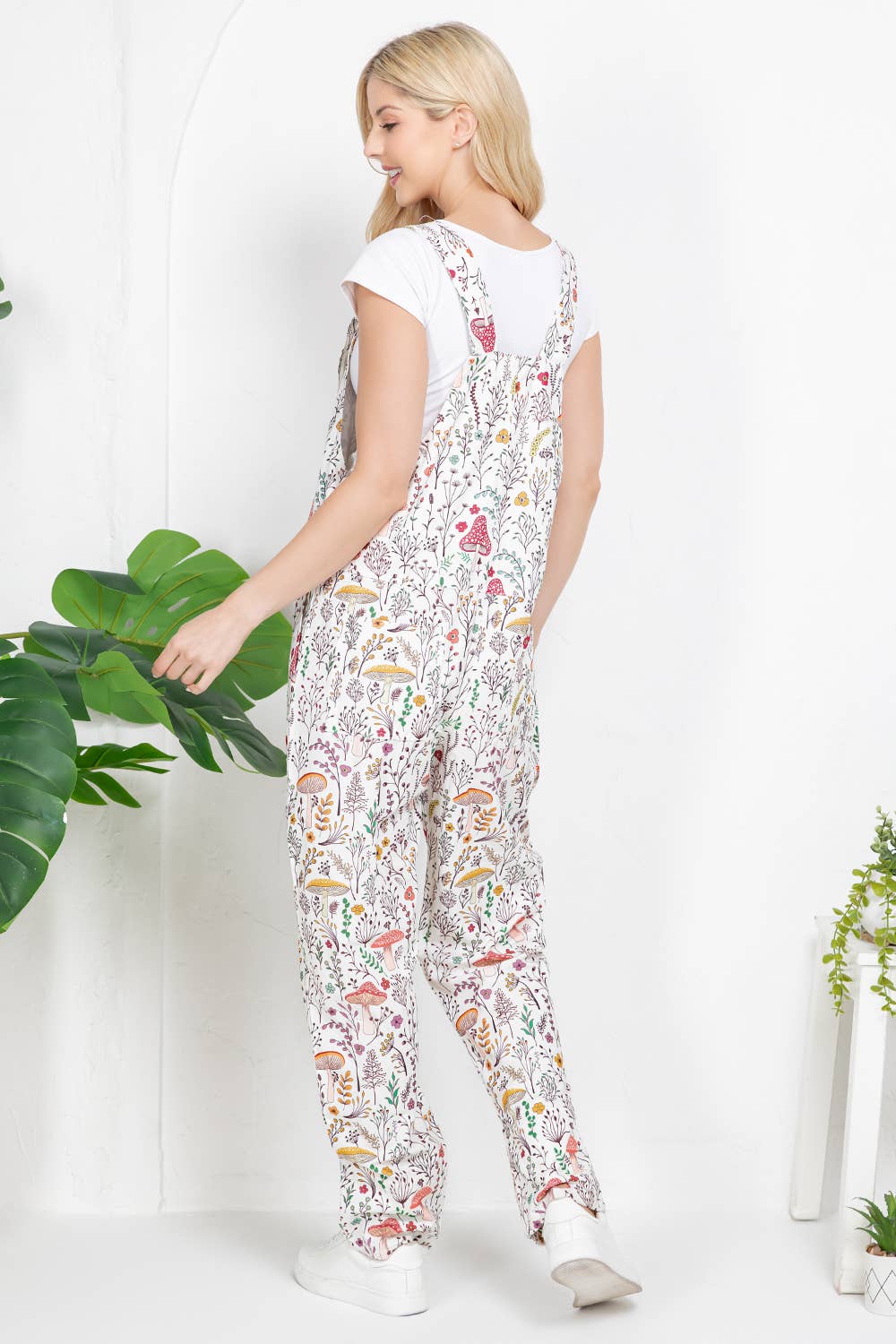 Floral Mushroom Lightweight Dungarees