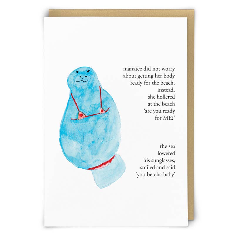You Betcha Manatee Greetings Card