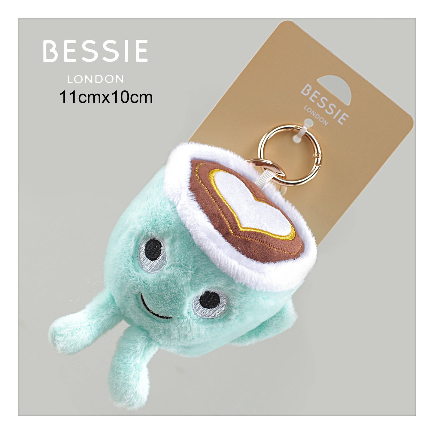 Plush Coffee Mug Bag Charm
