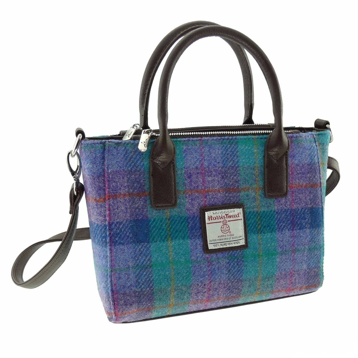 Harris Tweed 'Brora' Small Tote in Blue