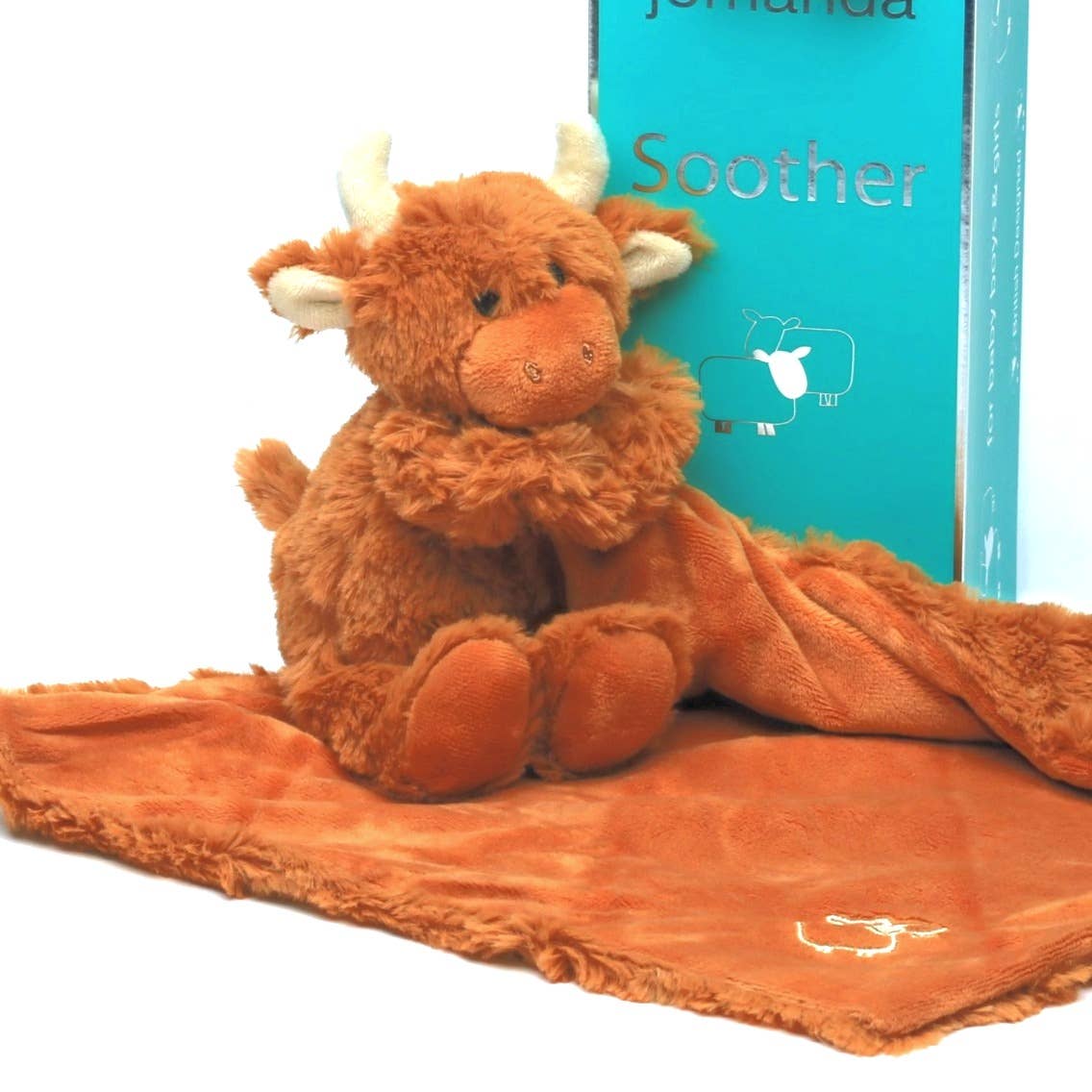 Highland Cow Plush Baby Soft Toy Comforter Blanket
