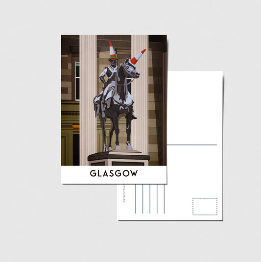 Glasgow Duke of Wellington Statue Postcard