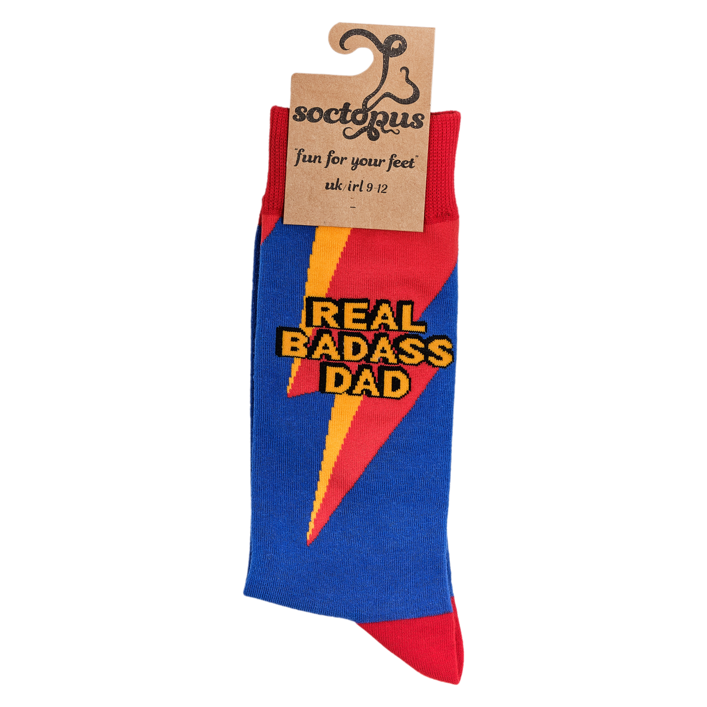 Real Badass Dad Lightning Crew Socks