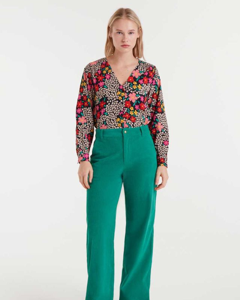 Giardino Seersucker Floral Blouse