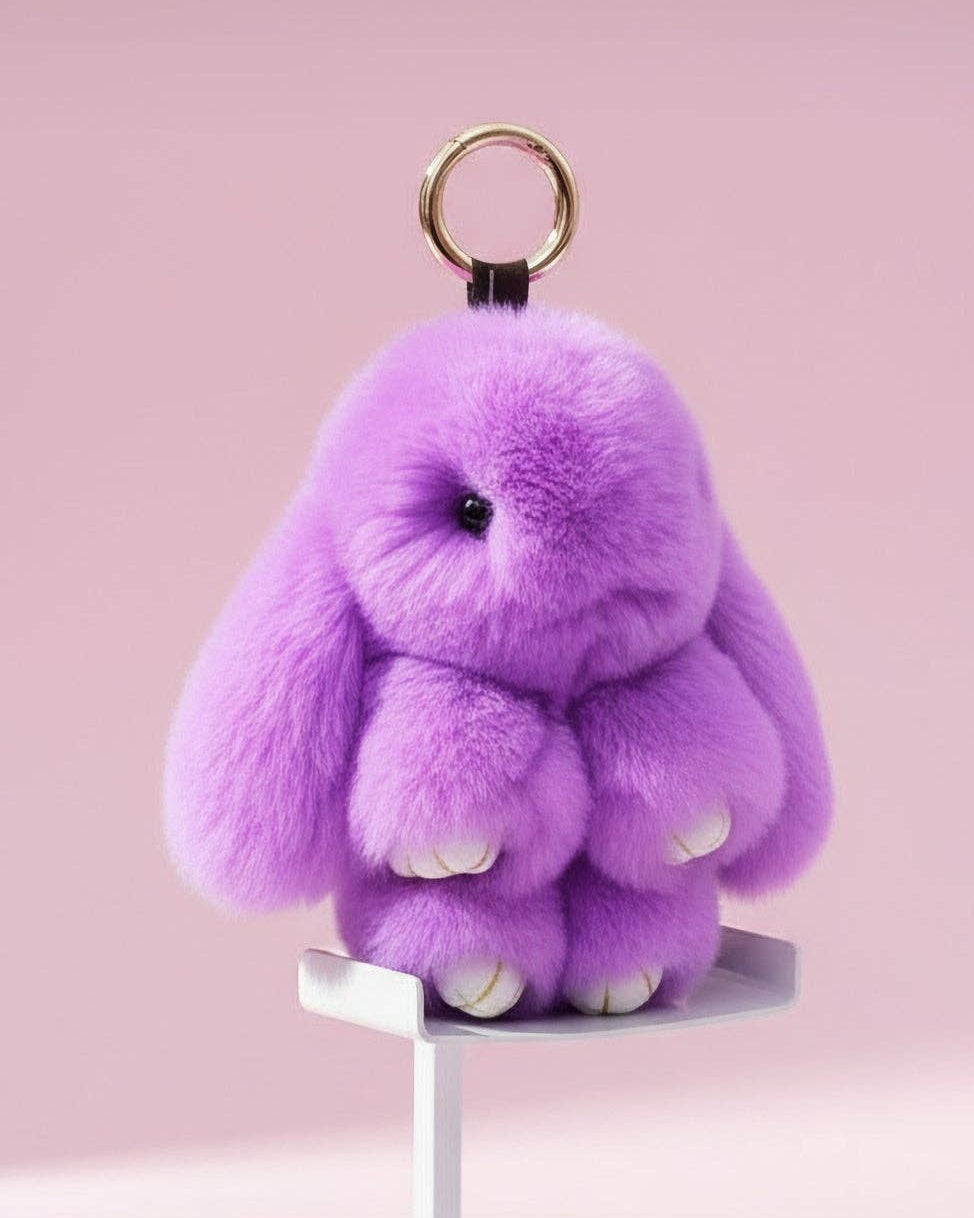 Mini Fluffy Bunny Rabbit Bag Charm Assorted