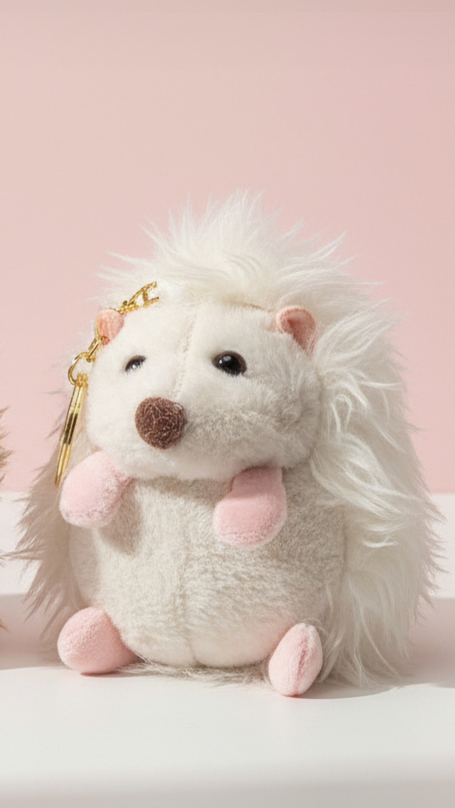 Hedgehog Bag Charm in Purple or White