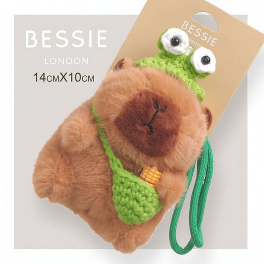 Plush Capybara Frog Bag Charm