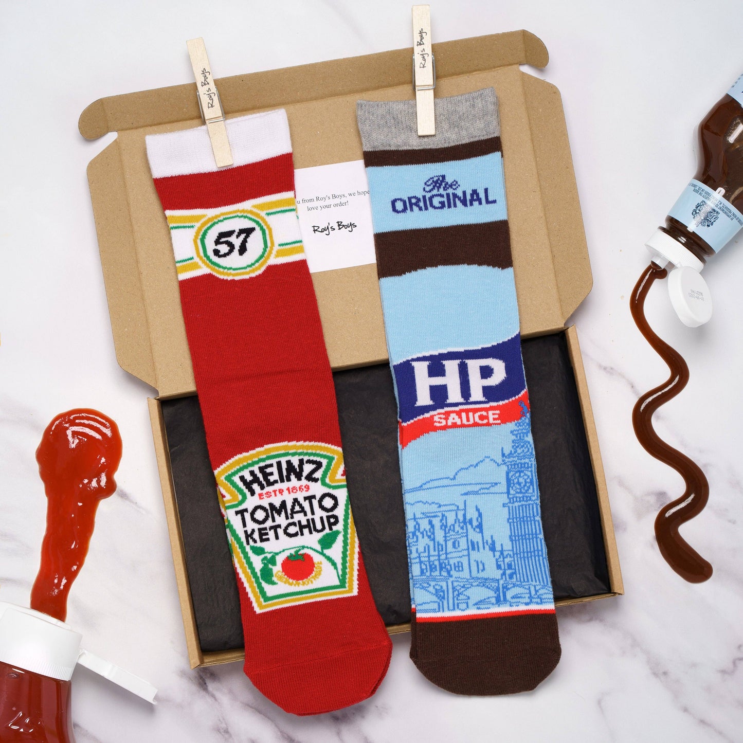 HP Brown Sauce Adult Socks UK 8-11