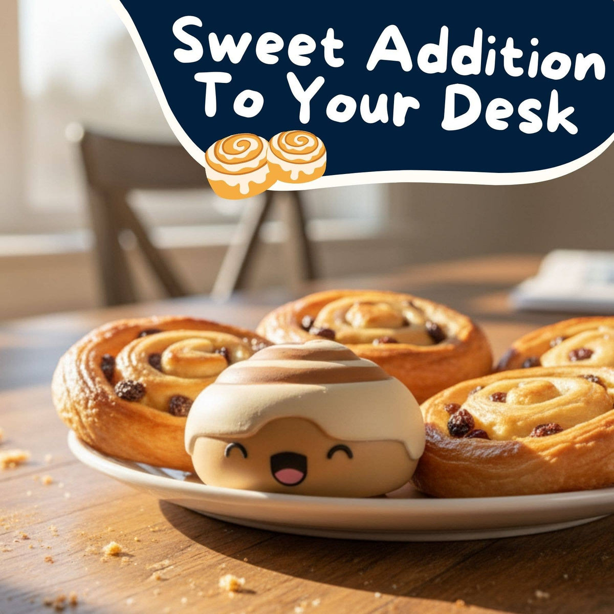 Squishy Nice Buns Iced Bun Stress Toy