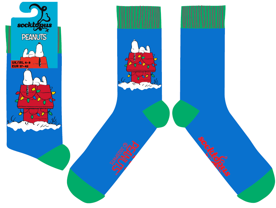 Peanuts Night on the Tiles Festive Crew Socks