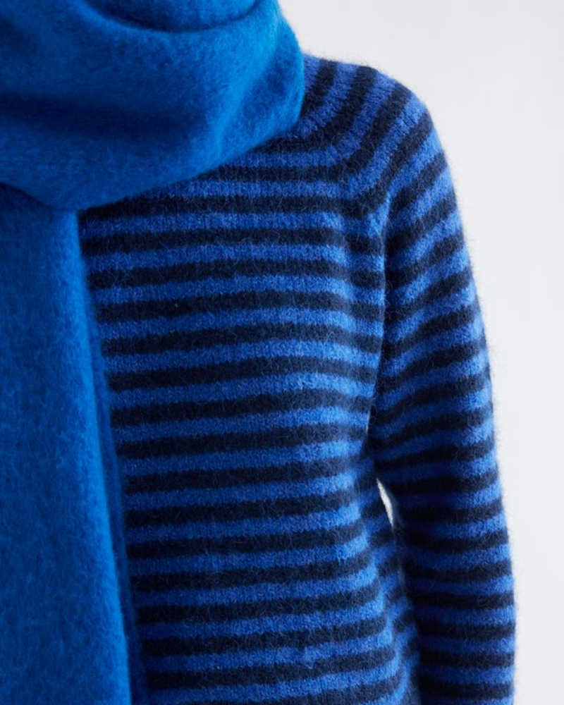 Royal Blue & Navy Stripe Knit Jumper Compania Fantastica